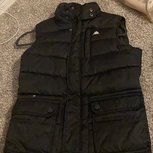Black jacket vest.